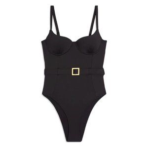 WeWoreWhat Danielle Bernstein Danielle One Piece Black Swimsuit Medium